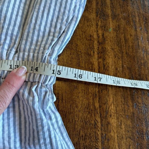 LOFT Beach | Seersucker Romper with Drawstring Waist, NWT - Picture 11 of 12